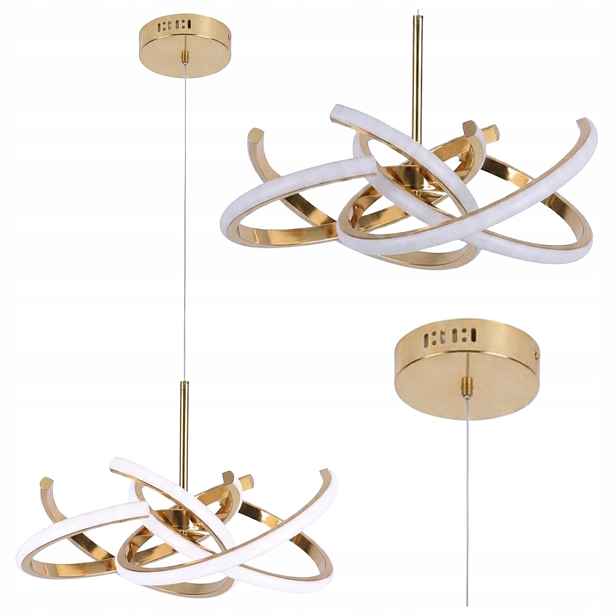 Závěsná Lampa Spider 48 CM Zlatá Led Cct Lesk Nastavitelná Light Prestige