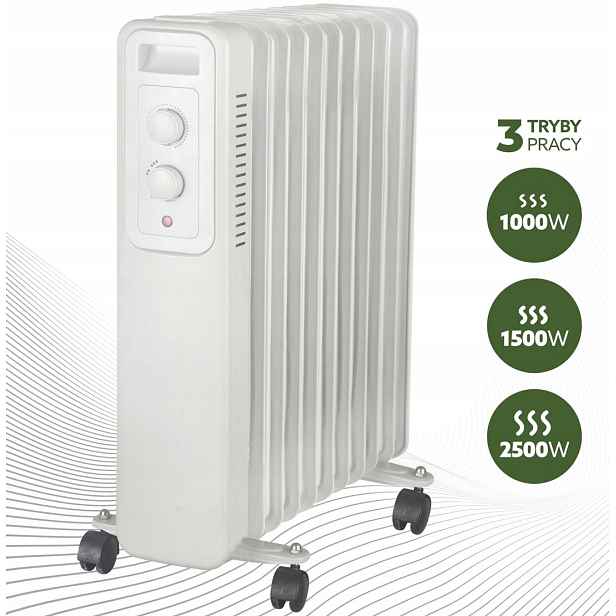 Elektrický Olejový Radiátor 11 Žeber 2500 Oleják