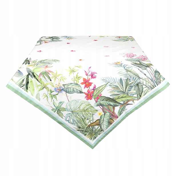 Bavlněný ubrus 150 cm x 150 cm Botanika