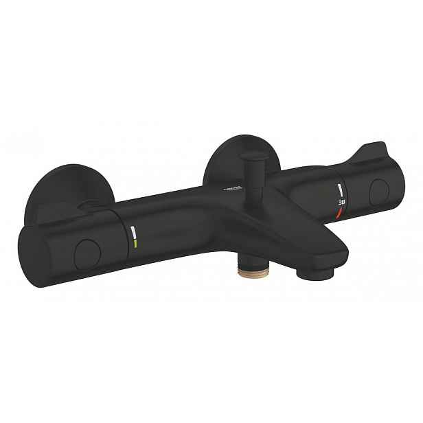 Vanová baterie Grohe Grohtherm 800 bez sprchového setu 150 mm černá matná 1022032430
