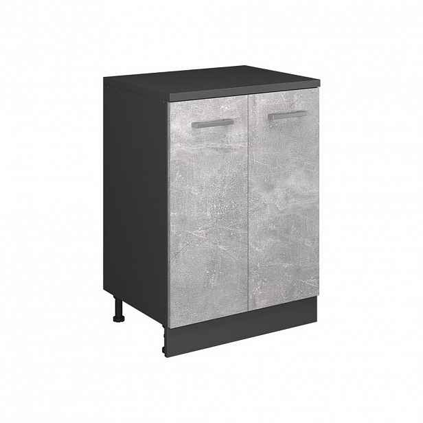 Vicco ROZŠIŘUJÍCÍ SKŘÍŇKA Rion, Beton/Antracit, 60 x 46 cm bez šikminy se 2 dveřmi