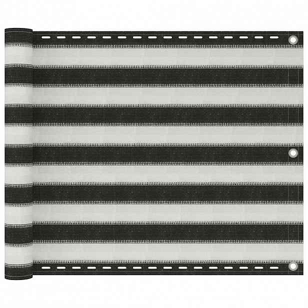 vidaXL Balkónová zástěna HDPE 75x600 cm antracitová a bílá