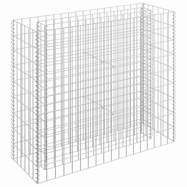 vidaXL Gabionový vyvýšený záhon pozinkovaná ocel 90 x 30 x 90 cm