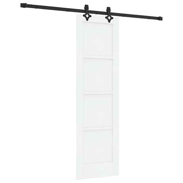 vidaXL Posuvné dveře 61 x 198,5 cm Kompozitní dřevo Bílá a černá