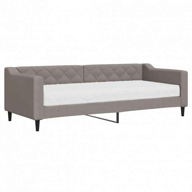 vidaXL Válenda s matrací taupe 80 x 200 cm textil