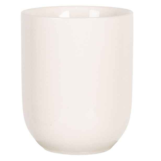 Bílý porcelánový kalíšek na čaj - ∅ 6*8 cm / 0,1L Clayre & Eef