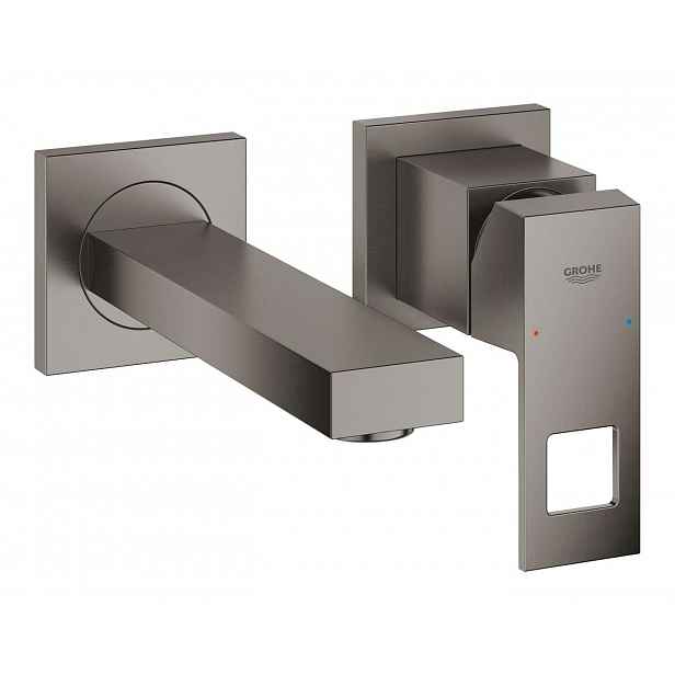 Grohe Eurocube - Umyvadlová baterie pod omítku, 2-otvorová instalace, kartáčovaný Hard Graphite 19895AL0
