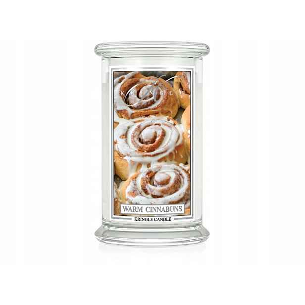 Kringle Candle Warm Cinnabuns – velká vonná svíčka 624 g, 2 knoty