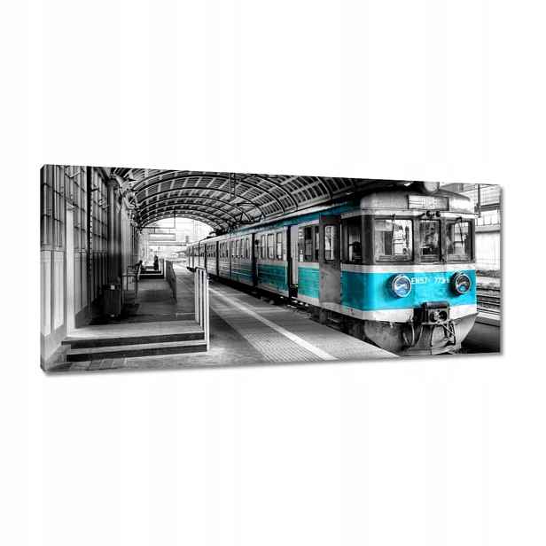 Obrazy 100x40 Tyrkysový vlak Pkp