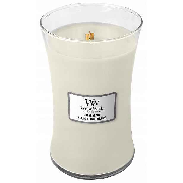 Solar Ylang – Woodwick – velká vonná svíčka s dřevěným knotem