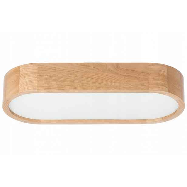 Stropní svítidlo Leja ovál stropní svítidlo dřevo Dub 48x20 cm do obývacího pokoje kuchyně Stylová