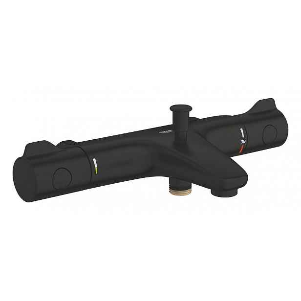 Vanová baterie Grohe Grohtherm 800 bez sprchového setu 150 mm černá matná 1022062430