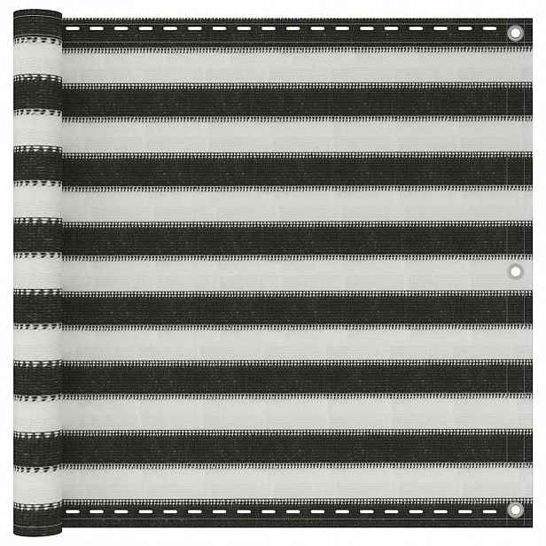 vidaXL Balkónová zástěna HDPE 90x400 cm antracitovo-bílá