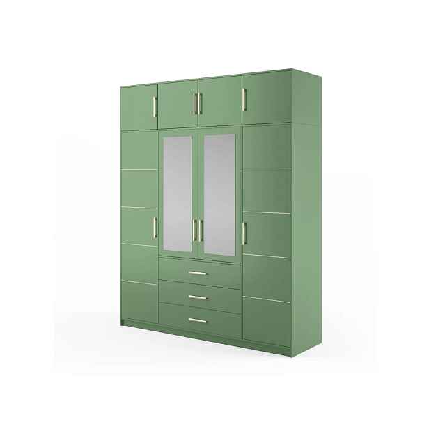 ArtStol Šatní skříň BALI 2 D4 s nástavcem | zelená