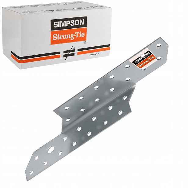 Krokvové tesařské spojky 210 mm 2 mm 100 ks Pravé Simpson SPF210R