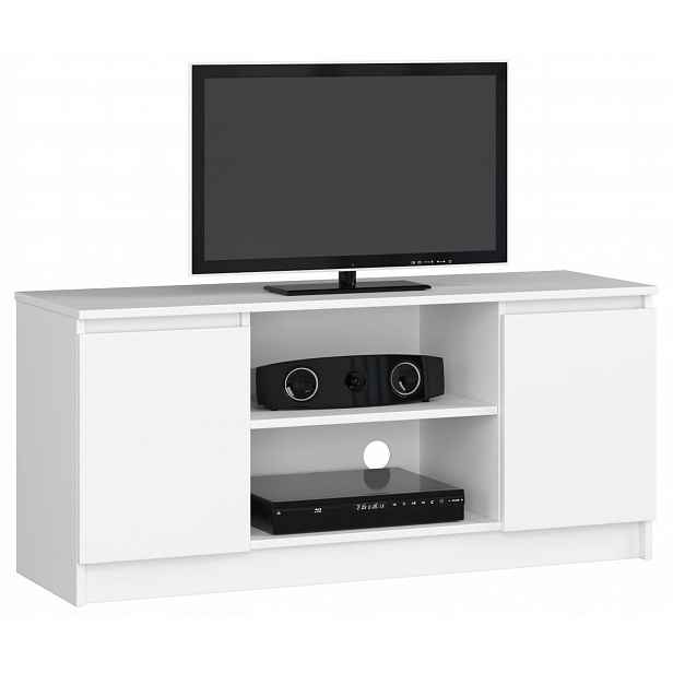 Skříňka Rtv stolek 2D1P 120 cm bílá komoda Akd