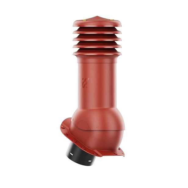 Větrací komín HiVent pro plechovou střešní krytinu, profil A, průměr 150 mm, červený