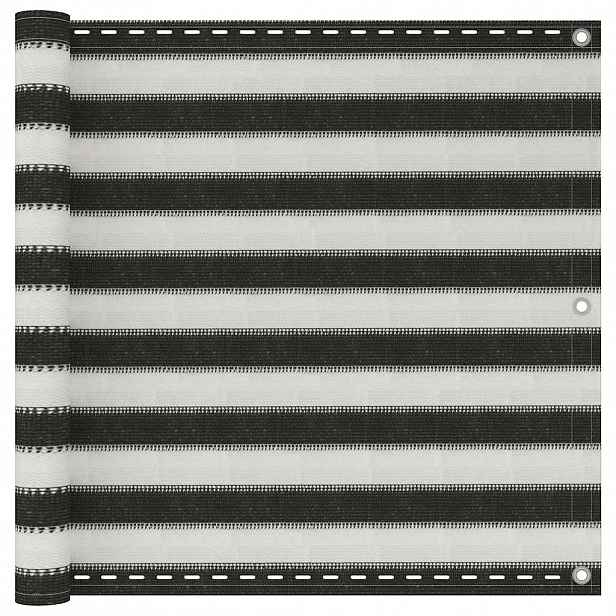 vidaXL Balkónová zástěna HDPE 90x600 cm antracitovo-bílá