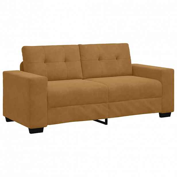 vidaXL Dvousedák hnědý 180 x 77 x 82 cm samet