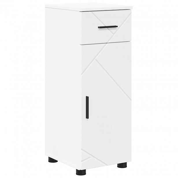vidaXL Koupelnová skříň Bílá 30 x 35 x 80 cm Kompozitní dřevo, Kov