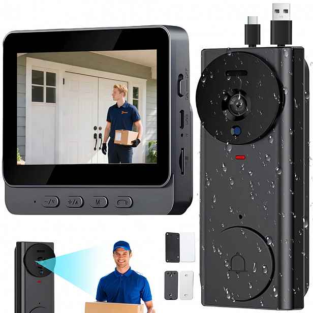 Videotelefon Pro Rodinné Dveře, Brána Do Domu 4,3", Voděodolný, IP65