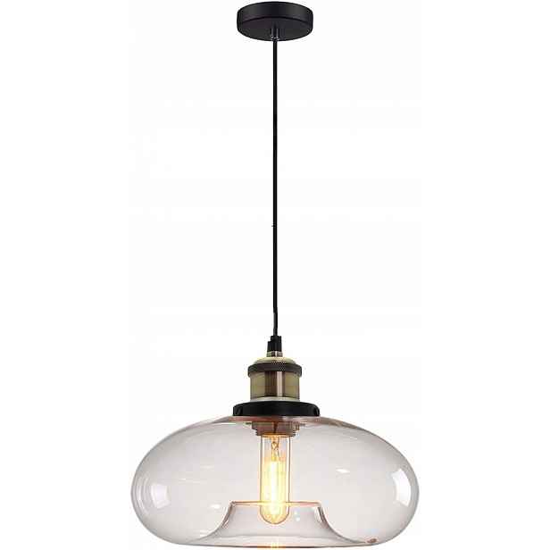 Závěsná lampa Vintage starožitného bronzu je průhledný