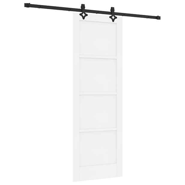 vidaXL Posuvné dveře 73,5 x 211 cm Kompozitní dřevo Bílá a černá