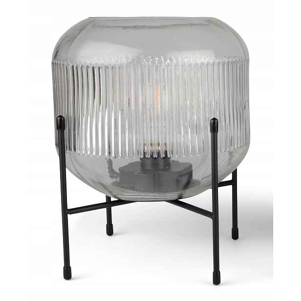 Led lampa na stojanu, skleněná, průměr 20 cm