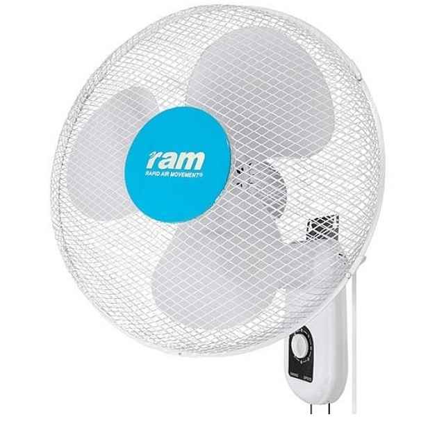 Nástěnný ventilátor Ram 3-rychlostní s oscilací 40 cm 40 W, montáž na stěnu
