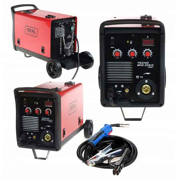 Svářečka Ideal Tecno Mig 200/2 Mma 230/400V Poloautomatická Flux Mag