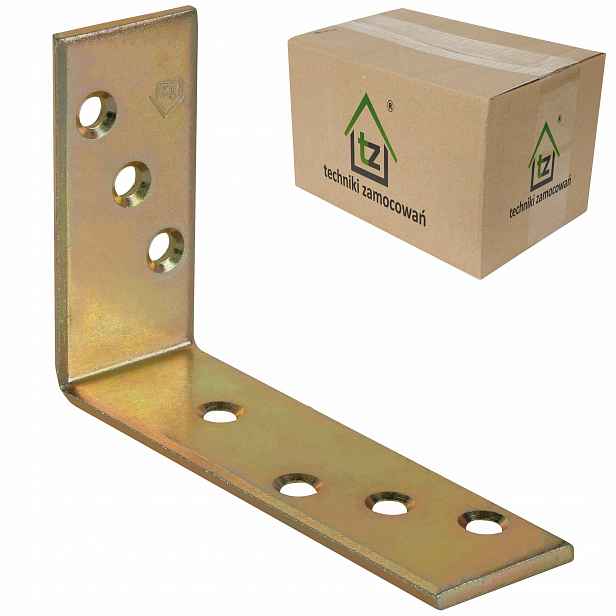 Úhelníky pro nosníky ocelové 120x80x35 x 4mm 50 ks perforované KB2