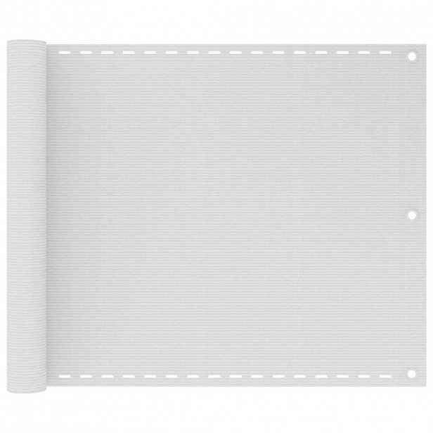 vidaXL Balkónová zástěna HDPE 75x400 cm bílá