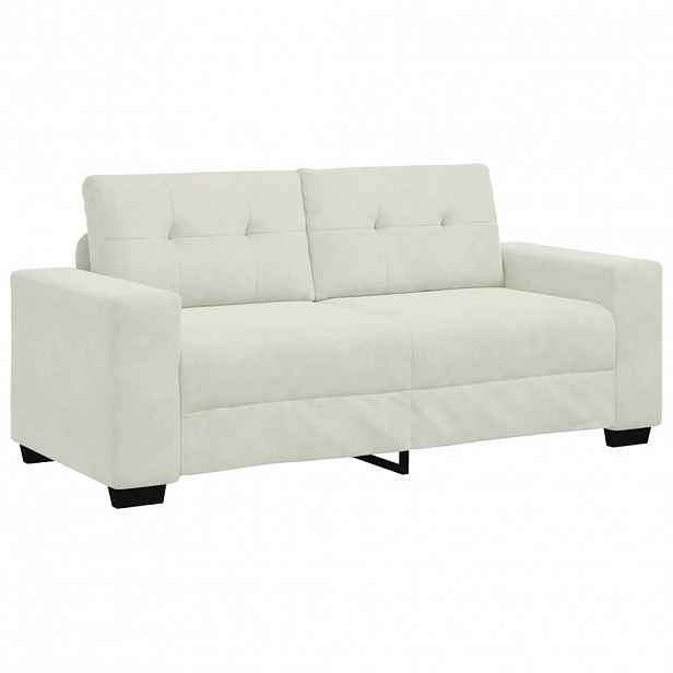 vidaXL Dvousedák krémový 180 x 77 x 82 cm samet