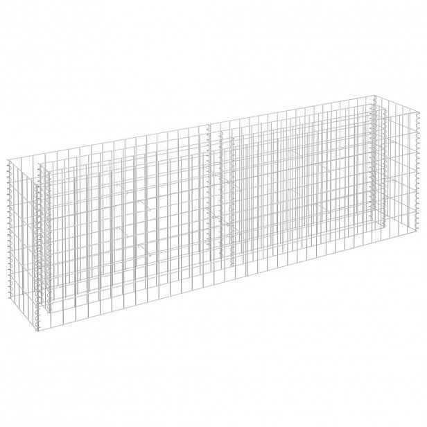 vidaXL Gabionový vyvýšený záhon pozinkovaná ocel 180 x 30 x 60 cm