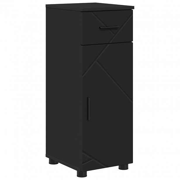 vidaXL Koupelnová skříň Černá 30 x 35 x 80 cm Kompozitní dřevo, Kov