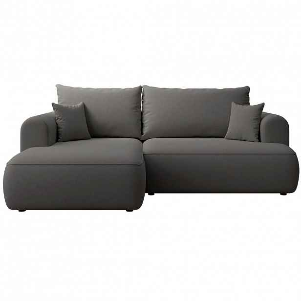 Selsey ROHOVÁ ROZKLÁDACÍ POHOVKA Ovo Mini tmavě šedá, se sametovým potahem Easy Clean