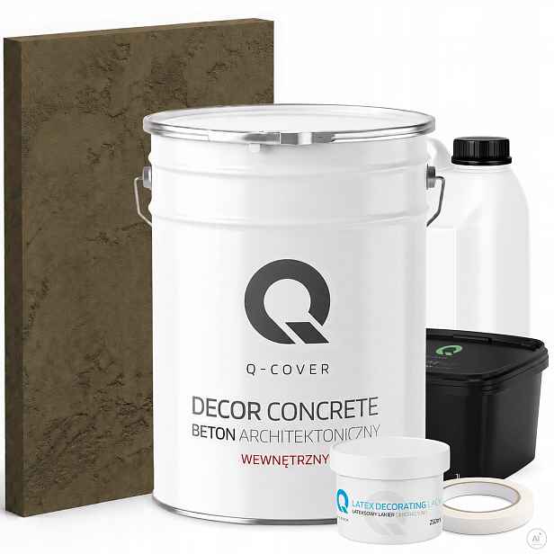 Vnitřní Architektonický Beton Khaki Set Tmavý F456 19 kg 10 m2