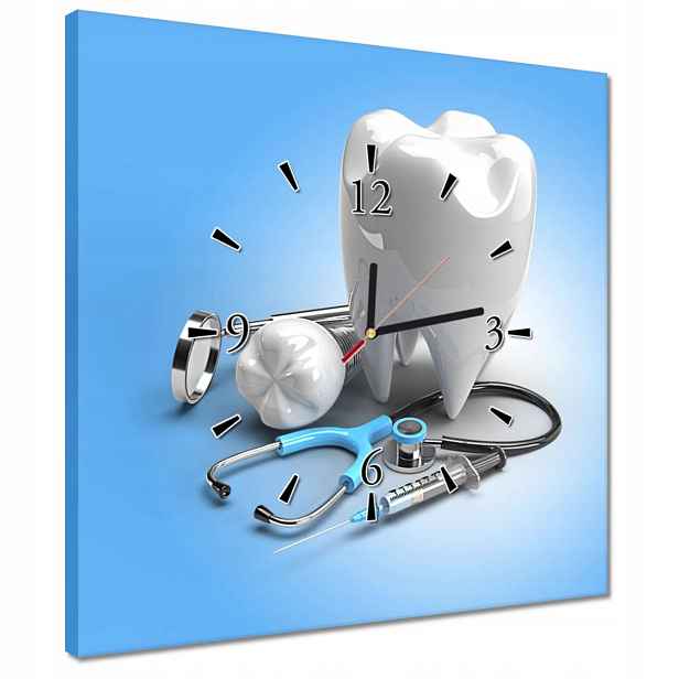 Hodiny 40x40 Zubní implantáty, zub