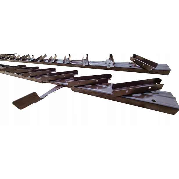 Systém vedení žaluzií. Ocel 109 Cm Hnědá. Mechanismus Pohyblivé desky.
