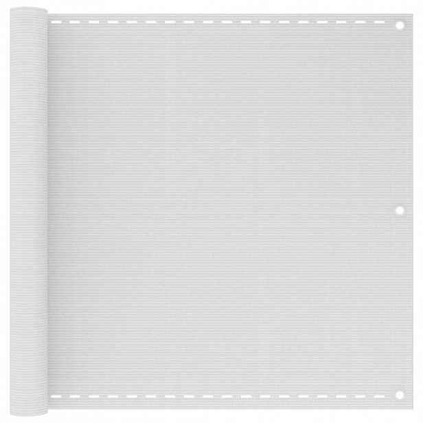 vidaXL Balkónová zástěna HDPE 90x400 cm bílá