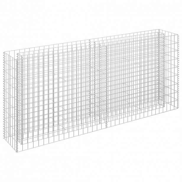 vidaXL Gabionový vyvýšený záhon pozinkovaná ocel 180 x 30 x 90 cm