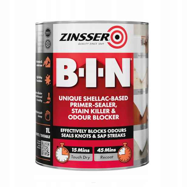 Zinsser Bin Shellac 1L Podklad blokující skvrny a pachy na bázi šelaku