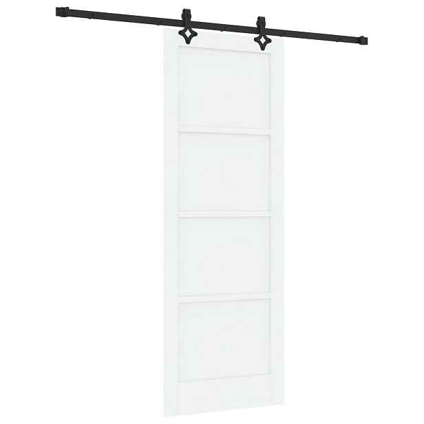 vidaXL Posuvné dveře 78 x 211 cm Kompozitní dřevo Bílá a černá