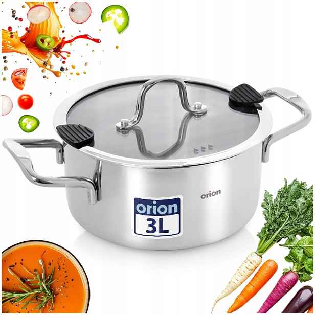 Hrnec Orion Venice s poklicí nerezový 20 cm 3L Premium