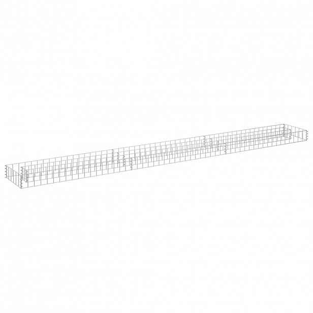 vidaXL Gabionový vyvýšený záhon pozinkovaná ocel 270 x 30 x 10 cm