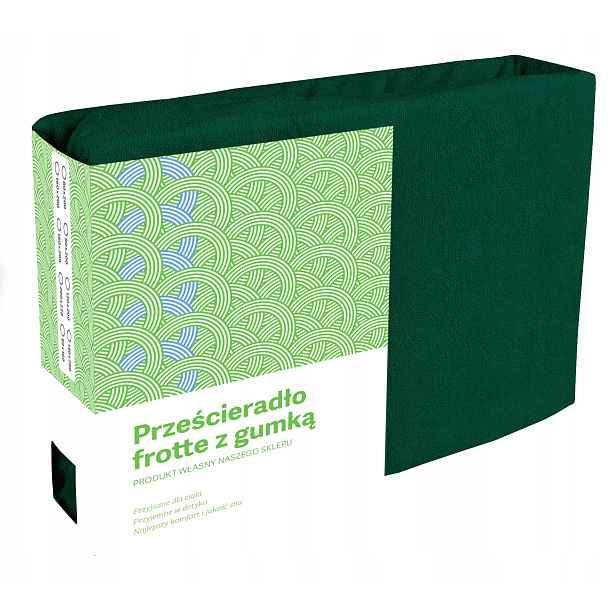 Froté Prostěradlo S Gumičkou 200X220 Zelené Lahvové Husté Na Matrace