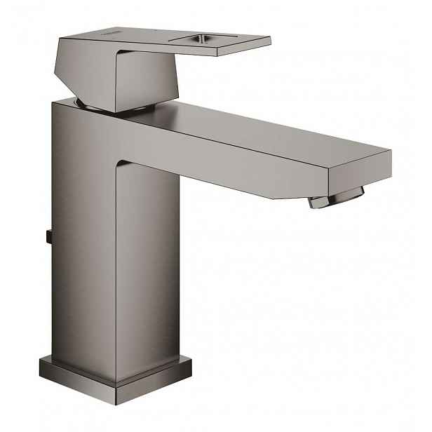 Grohe Eurocube - Umyvadlová baterie s výpustí, kartáčovaný Hard Graphite 23445AL0