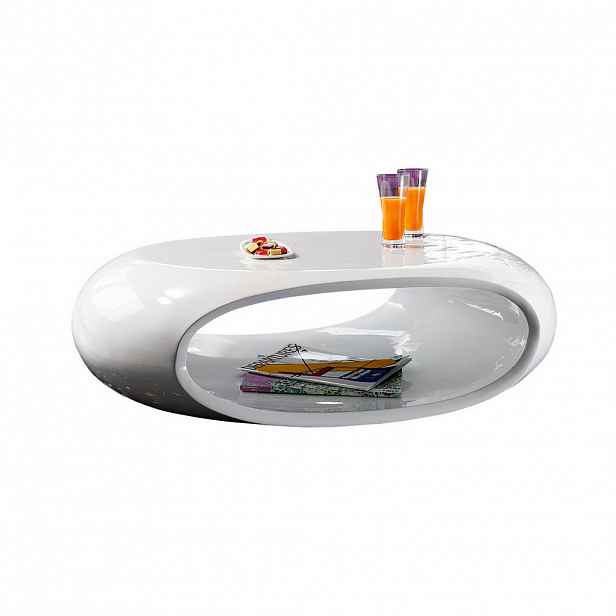 Livetastic KONFERENČNÍ STOLEK, vysoce lesklá bílá, plast, 100/70/32 cm