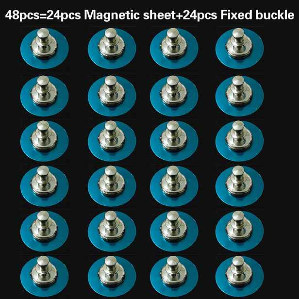 TEMU Sada 48 ks magnetických klipů na závěsy, magnetické závaží na závěsy s velkými kolíky, určené k upevnění záclon sprchových závěsů na zeď
