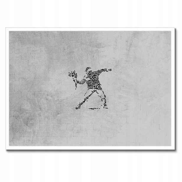 Plakáty v rámu 70x50 Banksy Flower Thrower